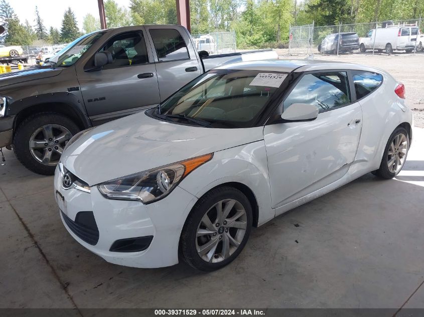 2016 Hyundai Veloster VIN: KMHTC6AD2GU257359 Lot: 39371529