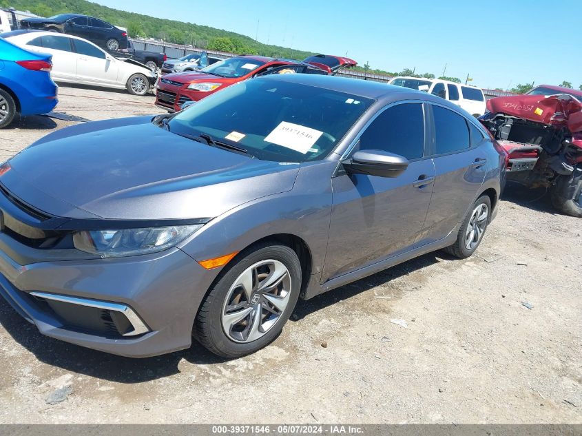 2020 Honda Civic Lx VIN: 19XFC2F62LE009349 Lot: 39371546