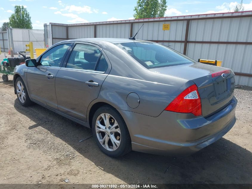 2012 Ford Fusion Se VIN: 3FAHP0HA8CR141551 Lot: 39371592