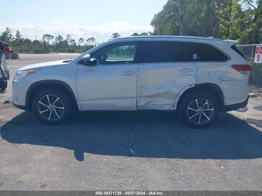 2018 Toyota Highlander Xle VIN: 5TDKZRFH8JS264470 Lot: 39371725