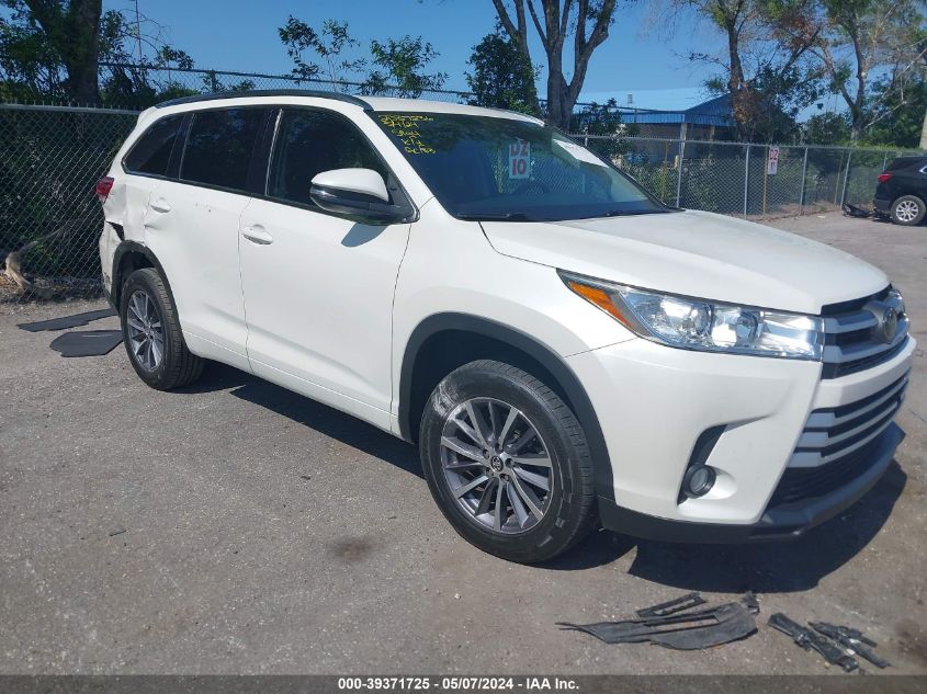 2018 Toyota Highlander Xle VIN: 5TDKZRFH8JS264470 Lot: 39371725