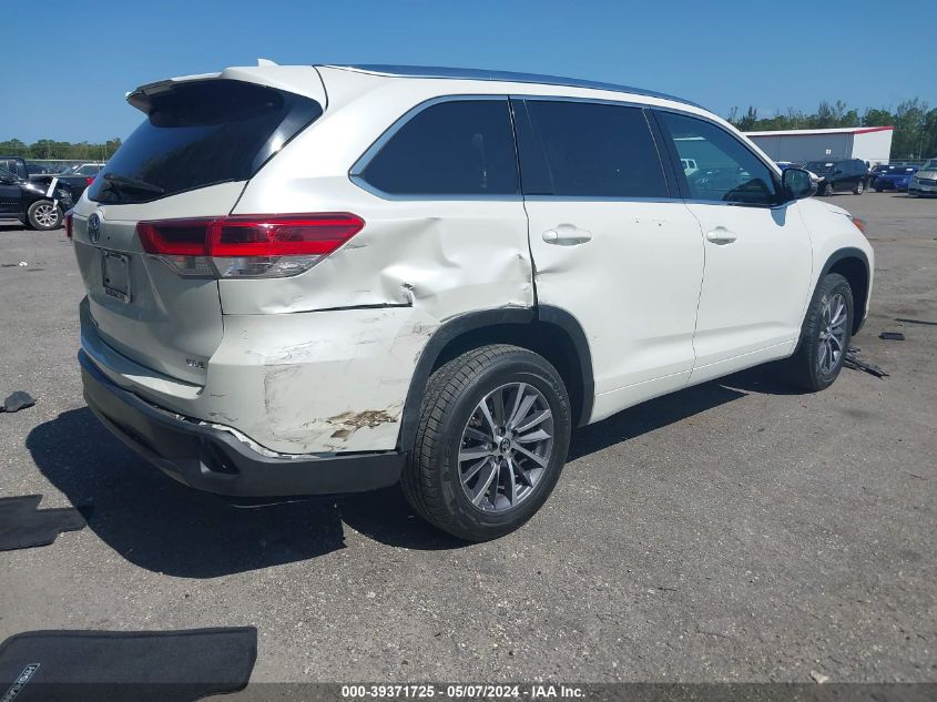 2018 Toyota Highlander Xle VIN: 5TDKZRFH8JS264470 Lot: 39371725