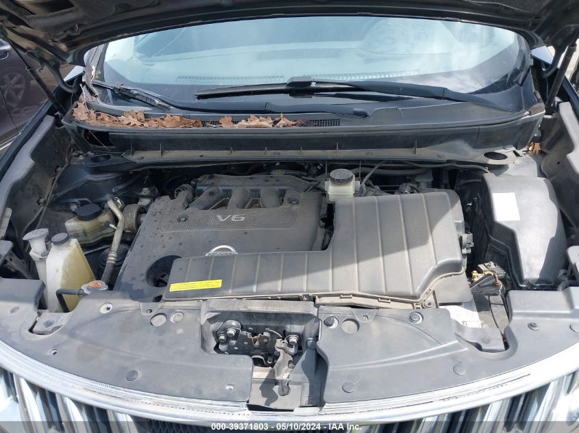 2010 Nissan Murano S VIN: JN8AZ1MW9AW118338 Lot: 39371803