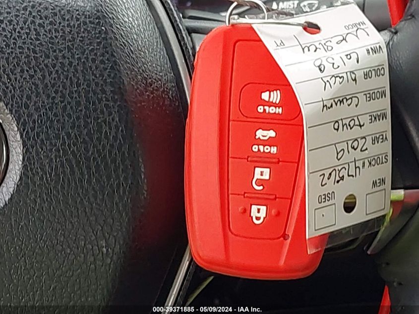 2019 Toyota Camry Xse V6 VIN: 4T1BZ1HK1KU026138 Lot: 39371885