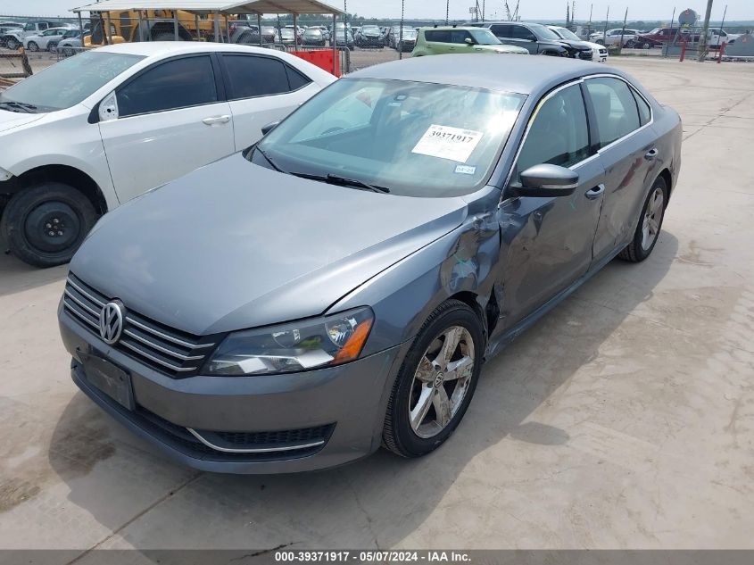 2013 Volkswagen Passat 2.5L Se VIN: 1VWBH7A31DC150882 Lot: 39371917