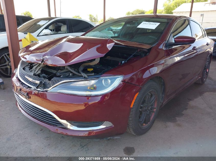 2016 Chrysler 200 Limited VIN: 1C3CCCABXGN170826 Lot: 39371959