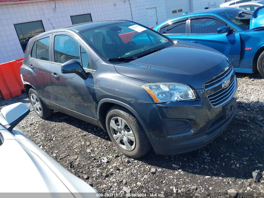 2016 Chevrolet Trax 1Ls VIN: 3GNCJKSB9GL267162 Lot: 39371972