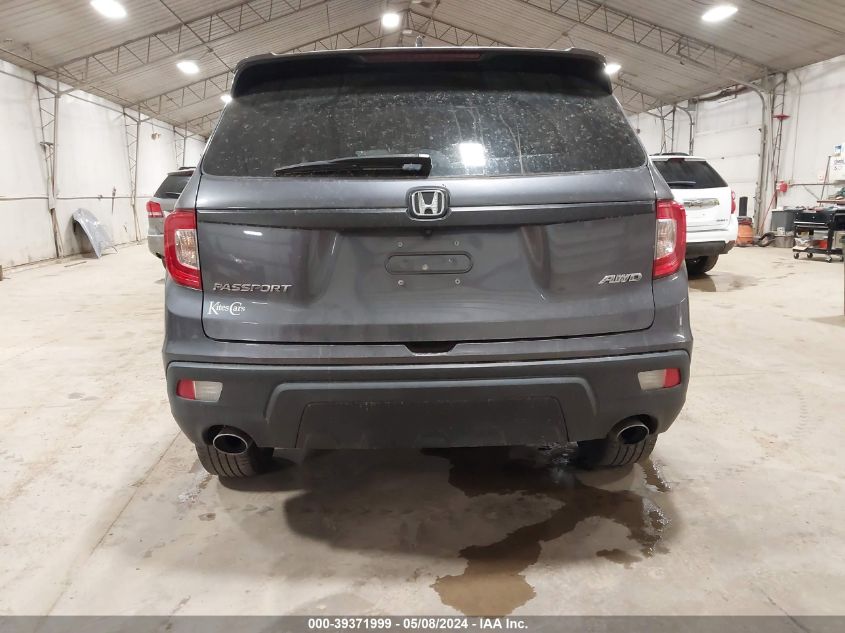 2019 Honda Passport Ex-L VIN: 5FNYF8H54KB025763 Lot: 39371999