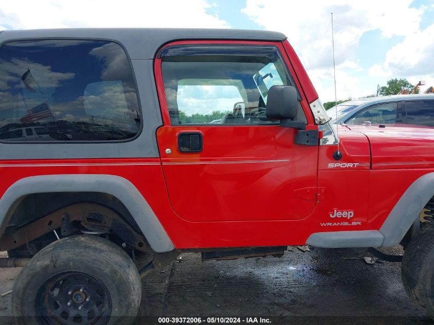 2005 Jeep Wrangler Sport VIN: 1J4FA49S55P313993 Lot: 39372006