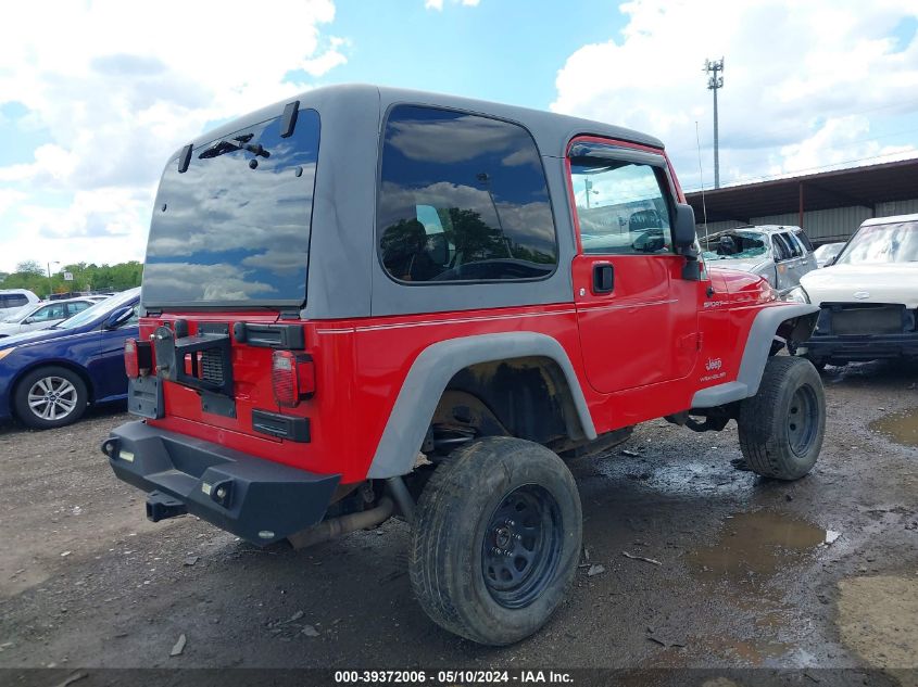 2005 Jeep Wrangler Sport VIN: 1J4FA49S55P313993 Lot: 39372006