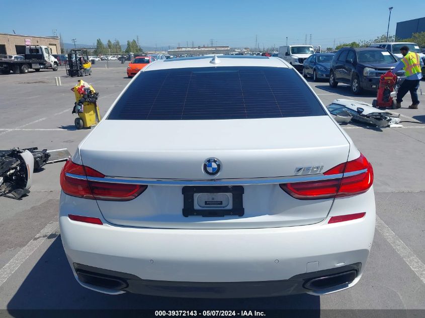 2016 BMW 750I VIN: WBA7F0C54GGM20539 Lot: 39372143