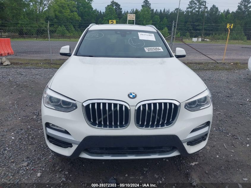 2019 BMW X3 Sdrive30I VIN: 5UXTR7C59KLR53812 Lot: 39372303