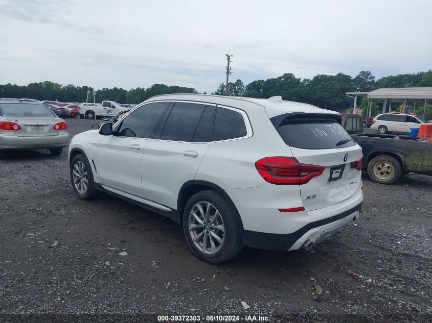 2019 BMW X3 Sdrive30I VIN: 5UXTR7C59KLR53812 Lot: 39372303