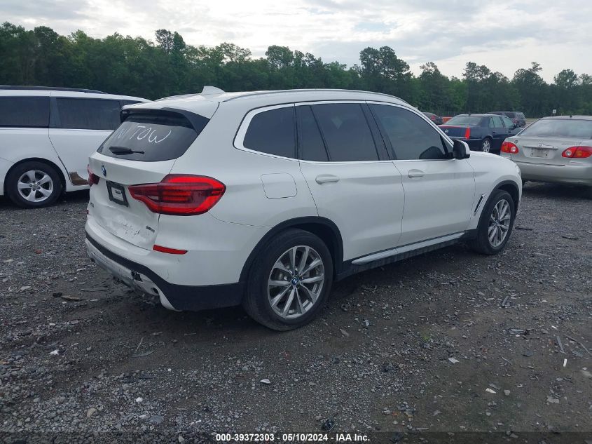 2019 BMW X3 Sdrive30I VIN: 5UXTR7C59KLR53812 Lot: 39372303