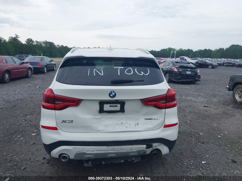 2019 BMW X3 Sdrive30I VIN: 5UXTR7C59KLR53812 Lot: 39372303