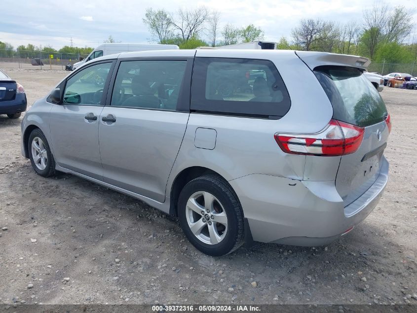 2018 Toyota Sienna L 7 Passenger VIN: 5TDZZ3DC2JS917975 Lot: 39372316