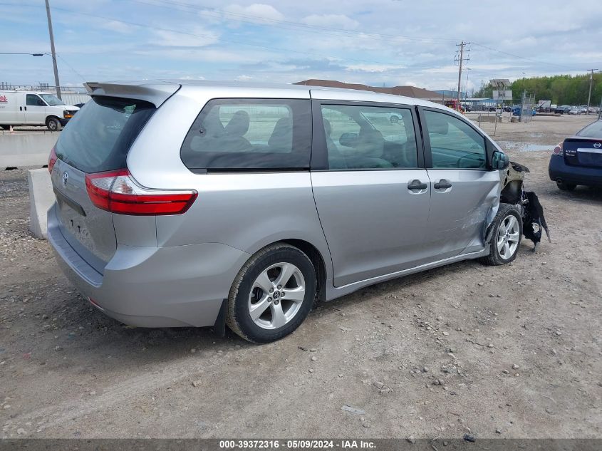 2018 Toyota Sienna L 7 Passenger VIN: 5TDZZ3DC2JS917975 Lot: 39372316