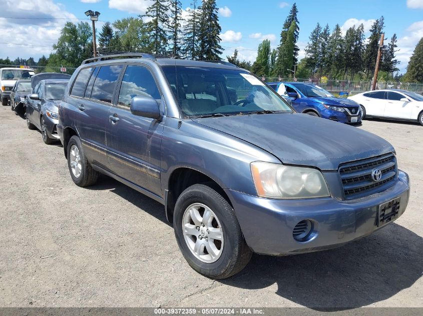 2001 Toyota Highlander V6 VIN: JTEHF21A610013823 Lot: 39372359