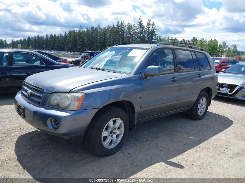 2001 Toyota Highlander V6 VIN: JTEHF21A610013823 Lot: 39372359