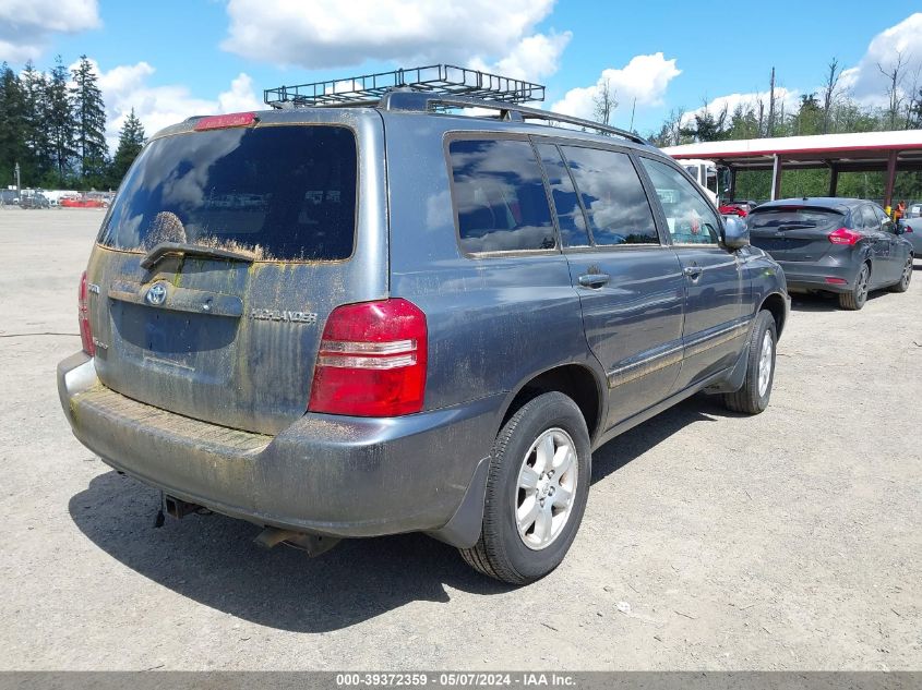 2001 Toyota Highlander V6 VIN: JTEHF21A610013823 Lot: 39372359