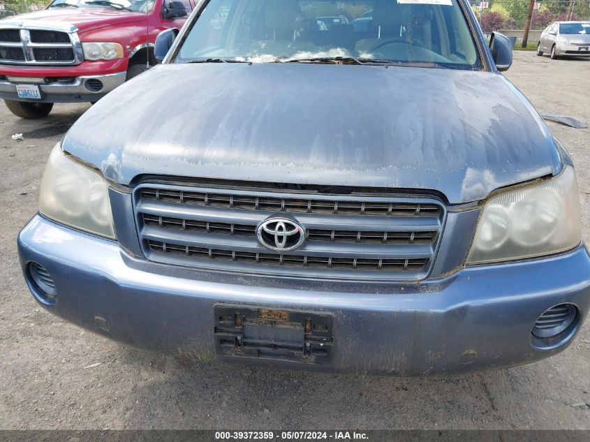 2001 Toyota Highlander V6 VIN: JTEHF21A610013823 Lot: 39372359