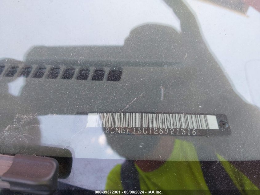 2002 Chevrolet Tracker Hard Top Base VIN: 2CNBE13C126921316 Lot: 39372361