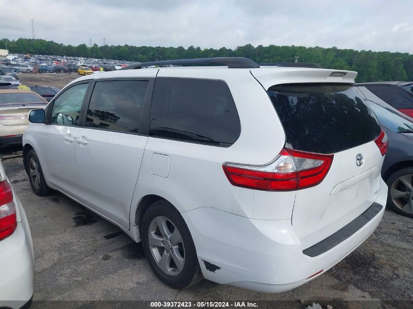 2017 Toyota Sienna Le 8 Passenger VIN: 5TDKZ3DC9HS865594 Lot: 39372423