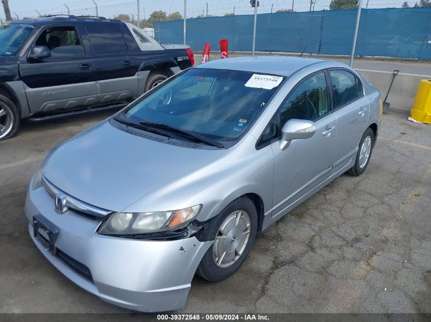 2008 Honda Civic Hybrid VIN: JHMFA36278S006622 Lot: 39372548