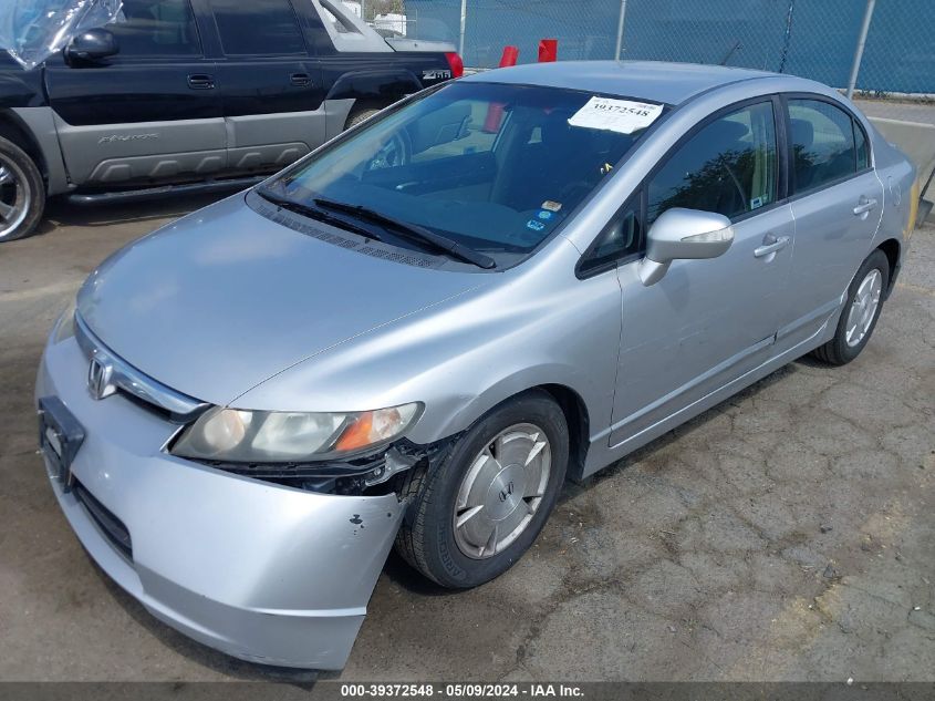 2008 Honda Civic Hybrid VIN: JHMFA36278S006622 Lot: 39372548