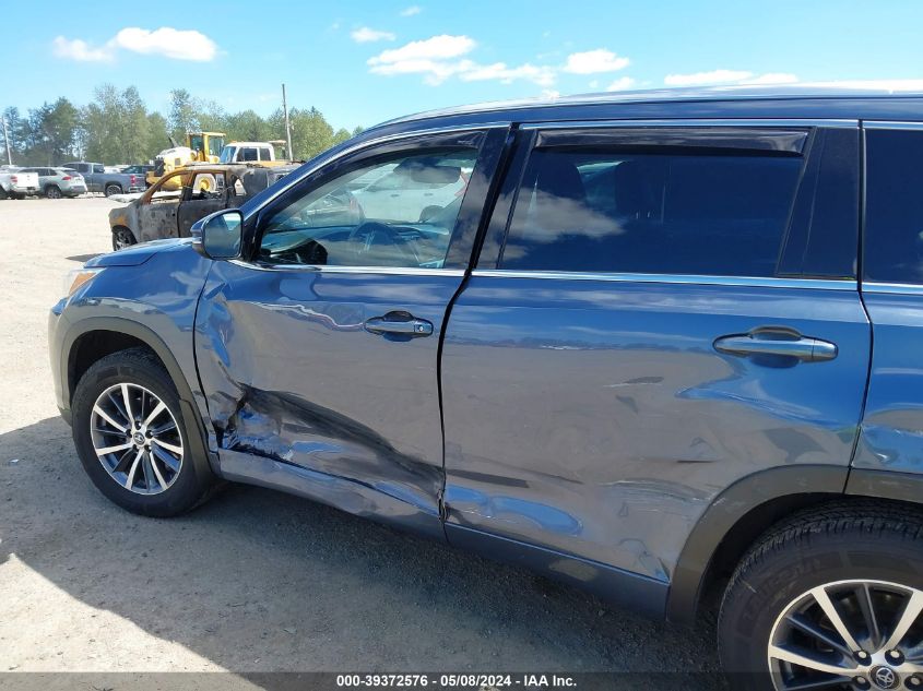 2018 Toyota Highlander Xle VIN: 5TDJZRFH7JS901795 Lot: 39372576