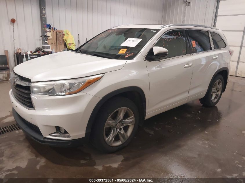 VIN 5TDDKRFH1FS137502 2015 TOYOTA HIGHLANDER no.2