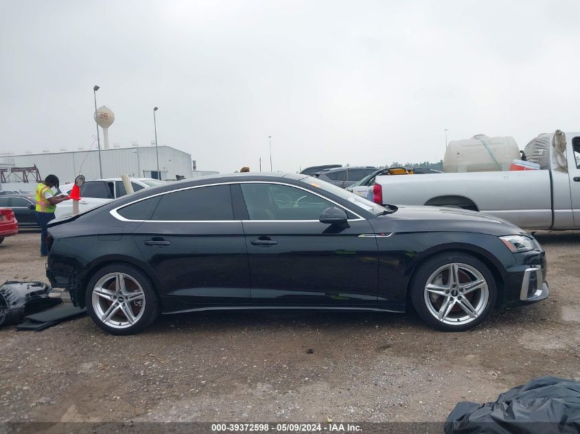 2021 Audi A5 Sportback Premium 45 Tfsi Quattro S Tronic VIN: WAUDACF52MA039091 Lot: 39372598