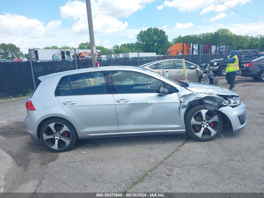 2016 Volkswagen Golf Gti S 4-Door VIN: 3VW4T7AU3GM021092 Lot: 39372600
