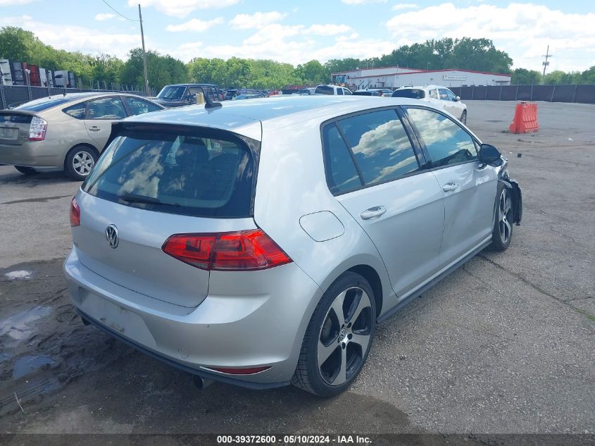 2016 Volkswagen Golf Gti S 4-Door VIN: 3VW4T7AU3GM021092 Lot: 39372600