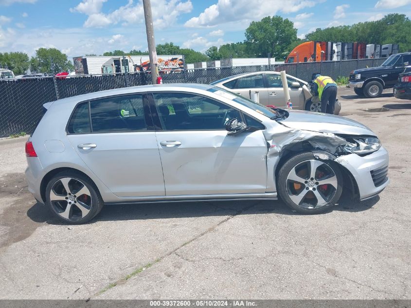 2016 Volkswagen Golf Gti S 4-Door VIN: 3VW4T7AU3GM021092 Lot: 39372600