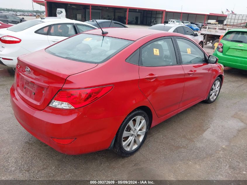 2014 Hyundai Accent Gls VIN: KMHCU4AE3EU628293 Lot: 39372609