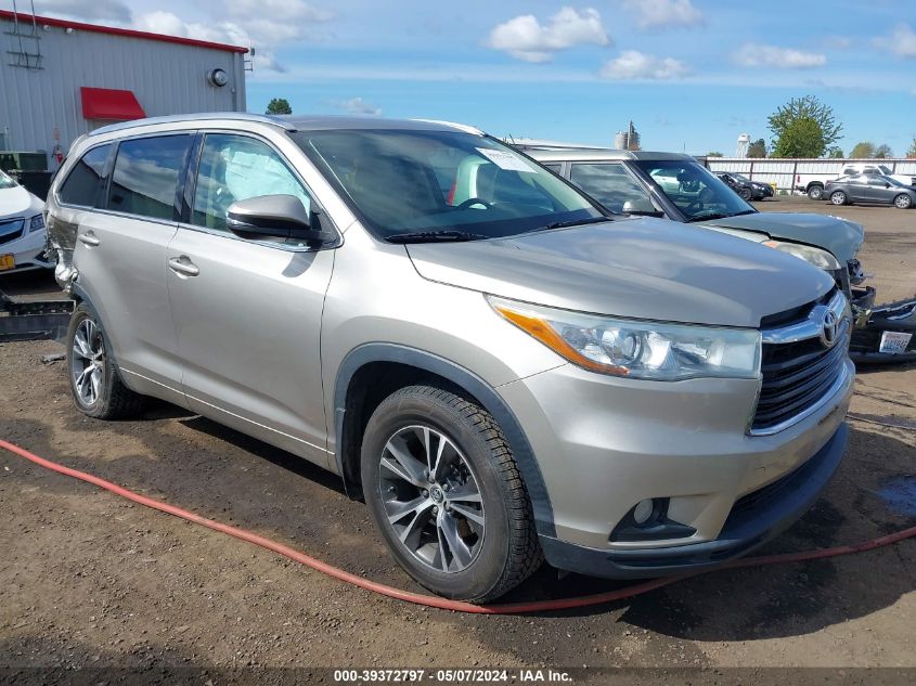 2016 TOYOTA HIGHLANDER XLE V6 - 5TDJKRFH8GS225001