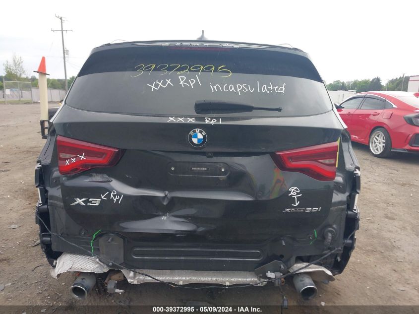 2019 BMW X3 xDrive30I VIN: 5UXTR9C5XKLR03917 Lot: 39372995