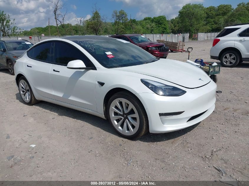 2022 Tesla Model 3 Long Range Dual Motor All-Wheel Drive VIN: 5YJ3E1EB1NF170682 Lot: 39373012