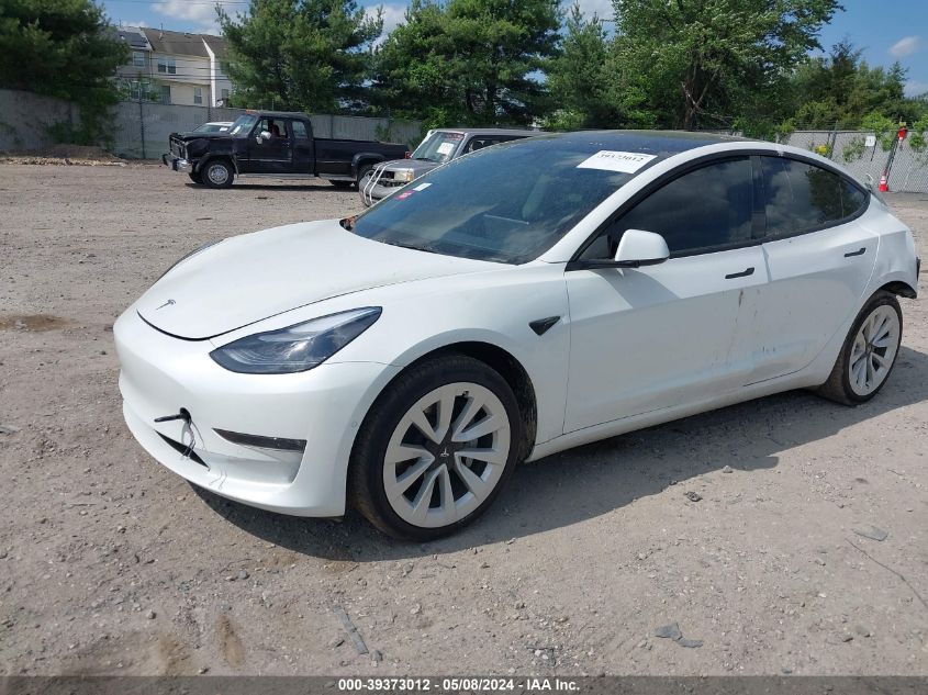 2022 Tesla Model 3 Long Range Dual Motor All-Wheel Drive VIN: 5YJ3E1EB1NF170682 Lot: 39373012