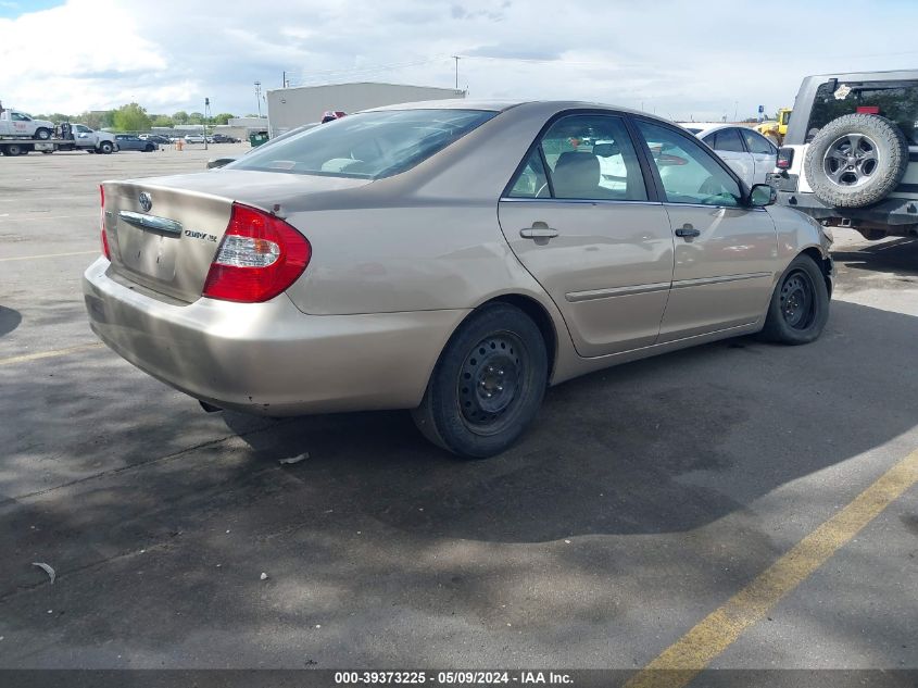 2002 Toyota Camry Xle VIN: 4T1BE32K82U094551 Lot: 39373225