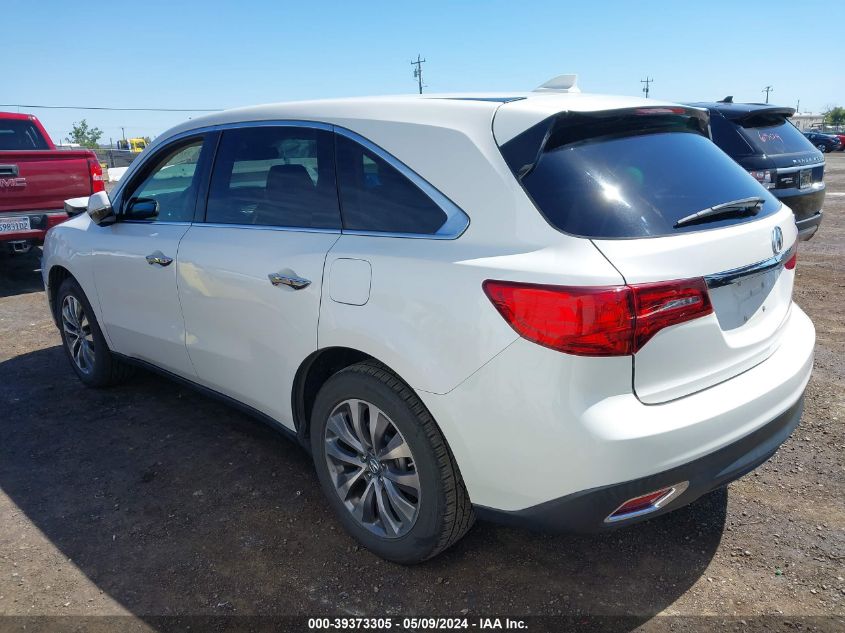 2014 Acura Mdx Technology Package VIN: 5FRYD4H48EB011860 Lot: 39373305