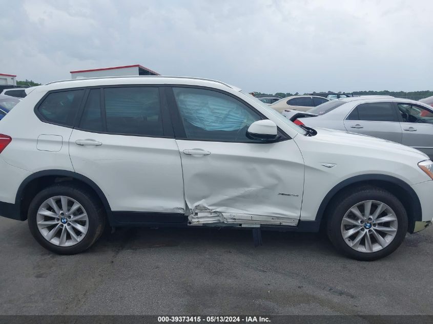 2017 BMW X3 xDrive28I VIN: 5UXWX9C38H0W79364 Lot: 39373415