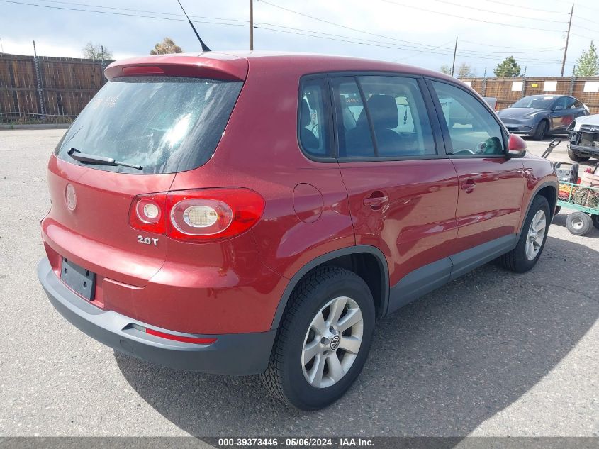 2010 Volkswagen Tiguan S VIN: WVGBV7AX4AW003394 Lot: 39373446