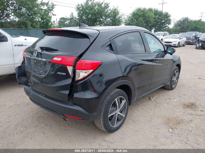 2022 Honda Hr-V Awd Ex VIN: 3CZRU6H59NM760490 Lot: 39373511