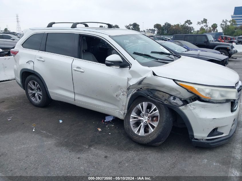 2014 Toyota Highlander Xle V6 VIN: 5TDKKRFH2ES035485 Lot: 39373550