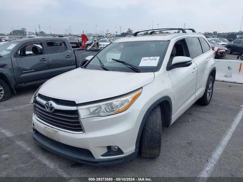 2014 Toyota Highlander Xle V6 VIN: 5TDKKRFH2ES035485 Lot: 39373550