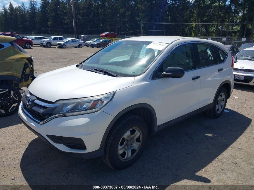 2016 Honda Cr-V Lx VIN: 5J6RM4H38GL051380 Lot: 39373607