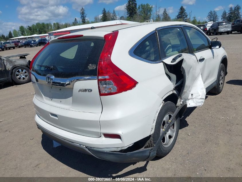 2016 Honda Cr-V Lx VIN: 5J6RM4H38GL051380 Lot: 39373607