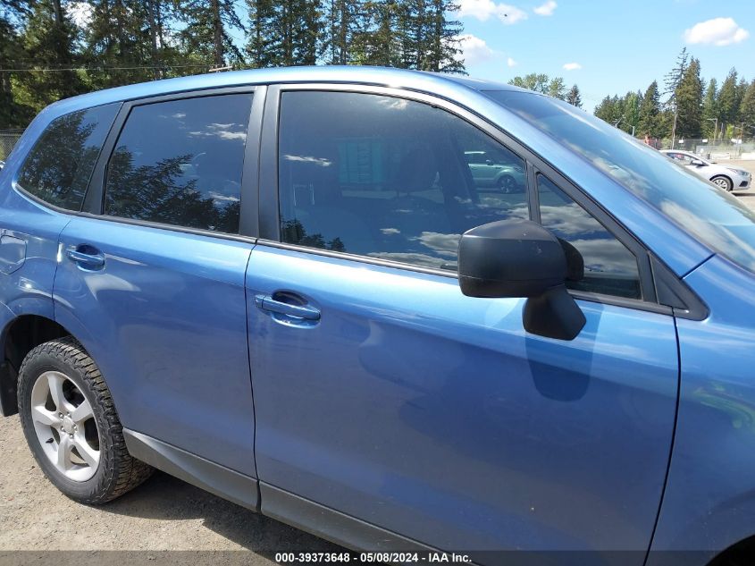 2018 Subaru Forester 2.5I VIN: JF2SJAAC3JH581227 Lot: 39373648